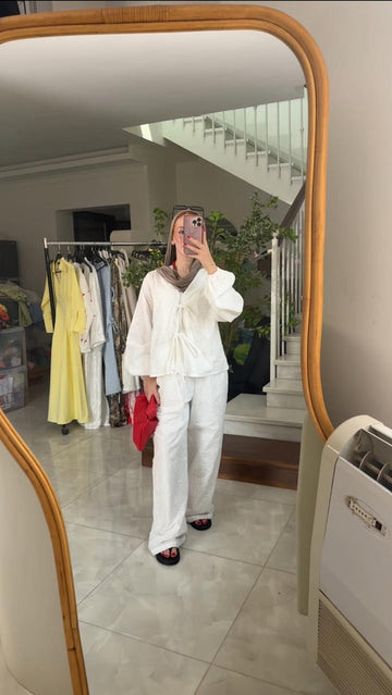 Bow Bloom White Set 🔥