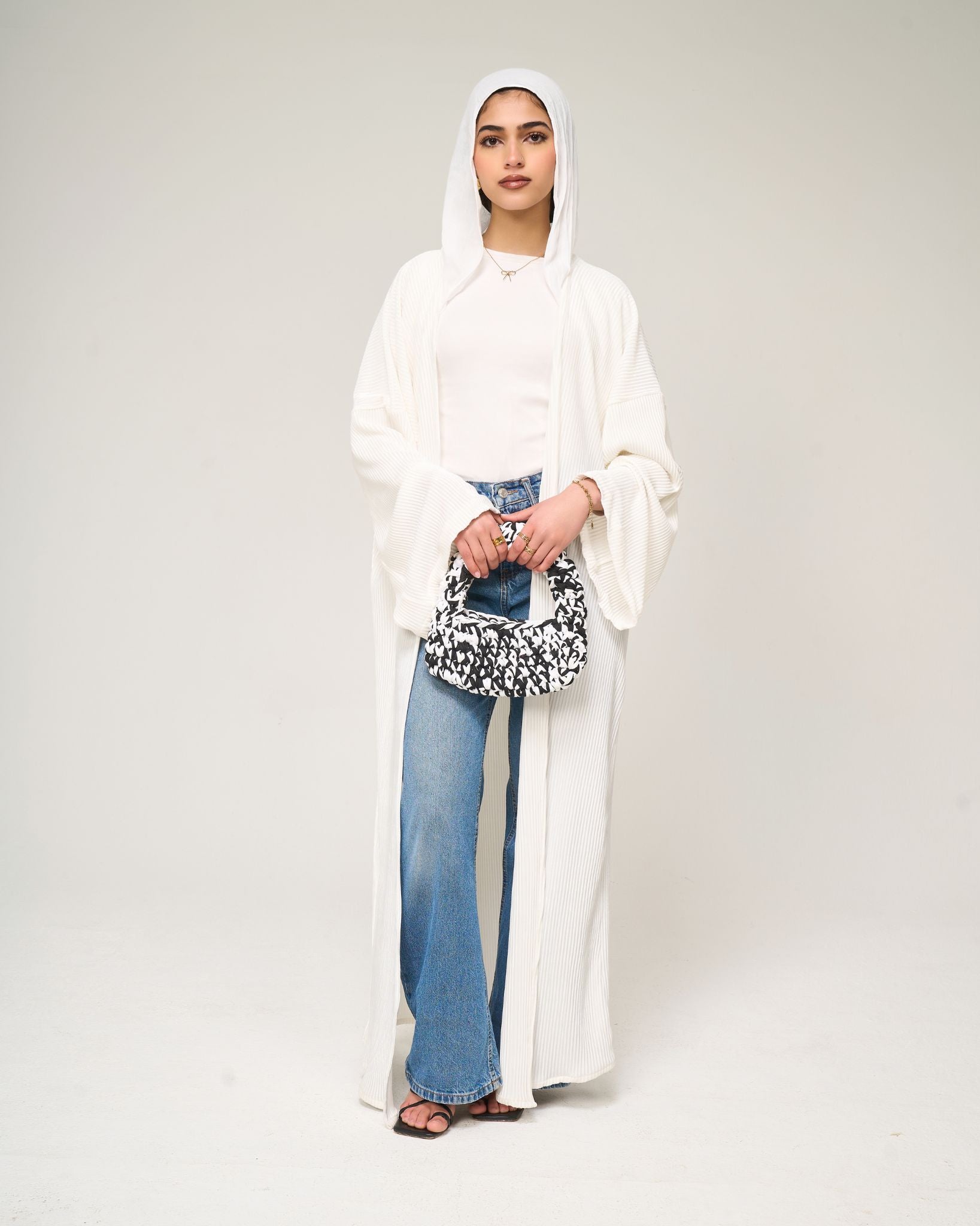 Velvet white Kaftan