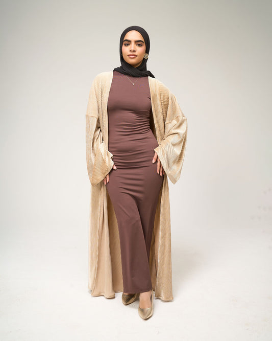 Velvet Beige Kaftan