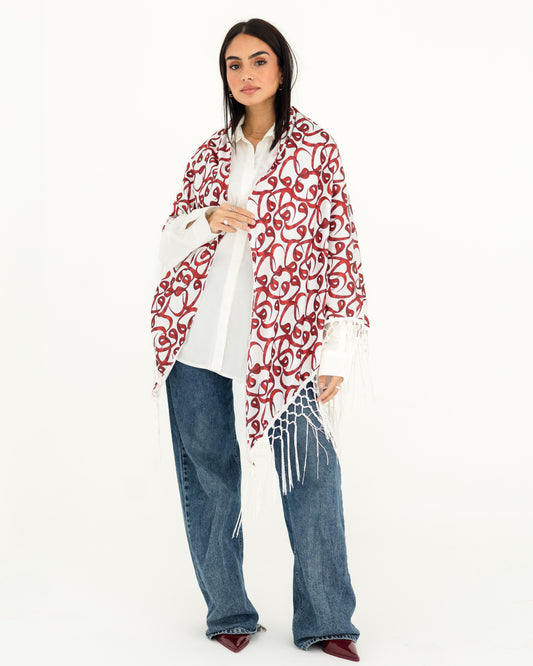 Sahara Bloom Satin Scarf