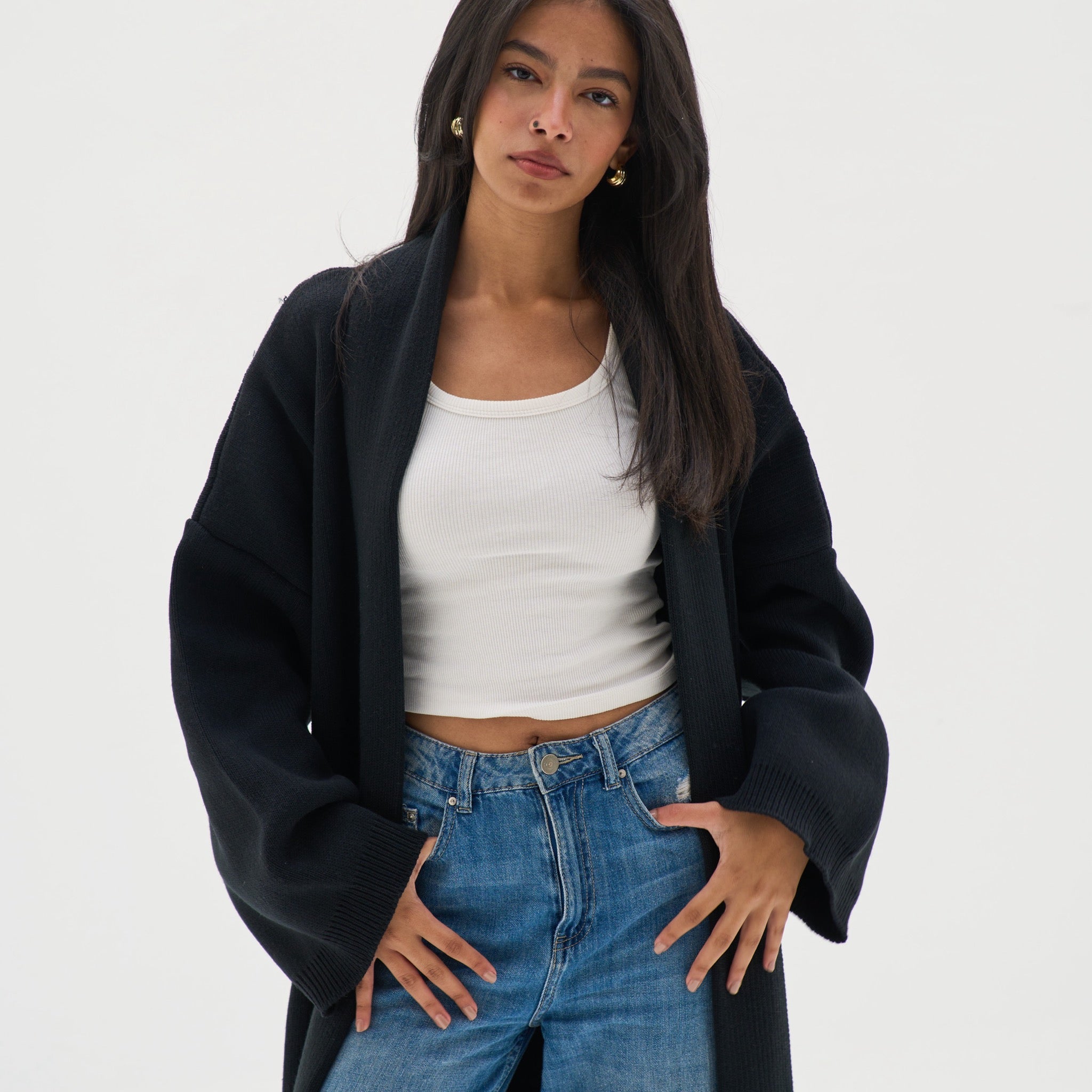 Cloud Fall Black Cardigan (Pre-Order)