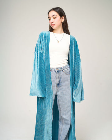 Velvet Turquoise Kaftan