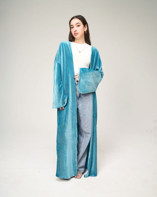 Velvet Turquoise Kaftan