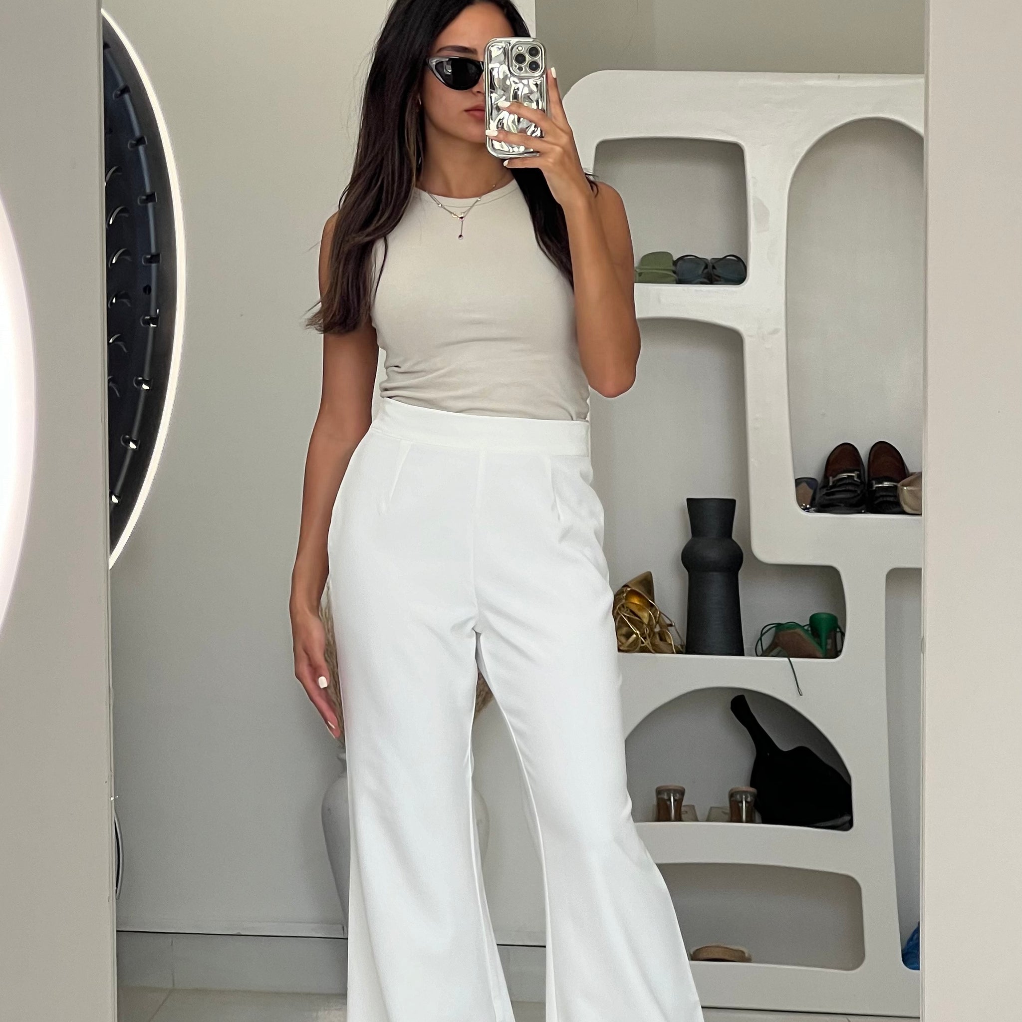 White Business Pants