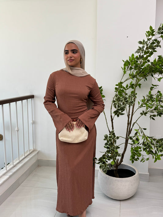 Sunset Dress In Brown