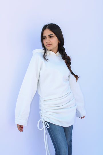 White Dream Drapes Hoodie