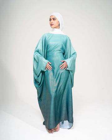 Butterfly Turquoise Ombre Abaya
