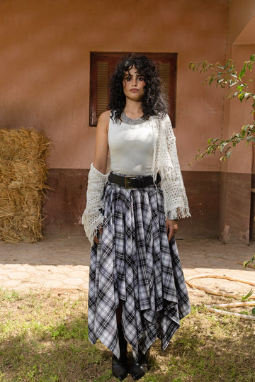 Flowy Plaid Skirt