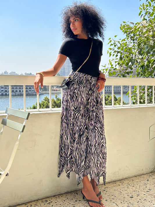 Zebra Flow Skirt