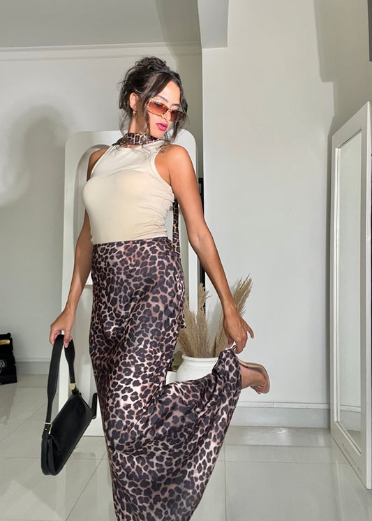 Savannah Leopard Skirt