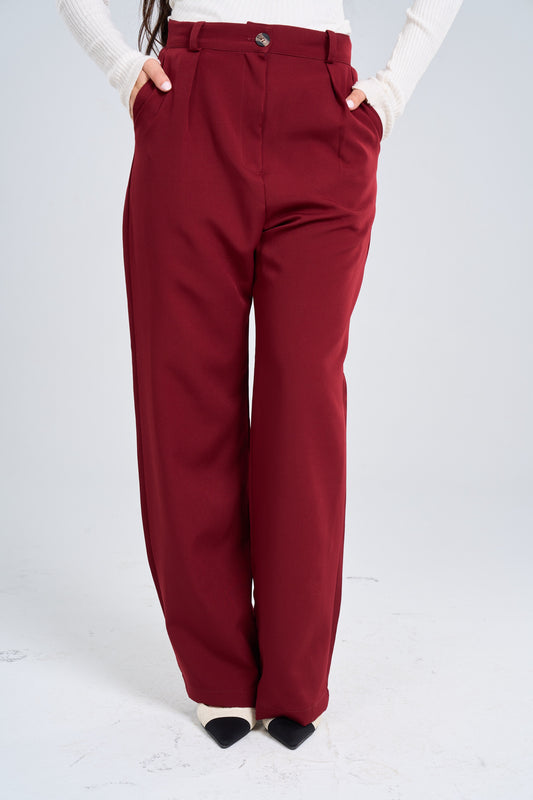 Old Money Burgundy Pants