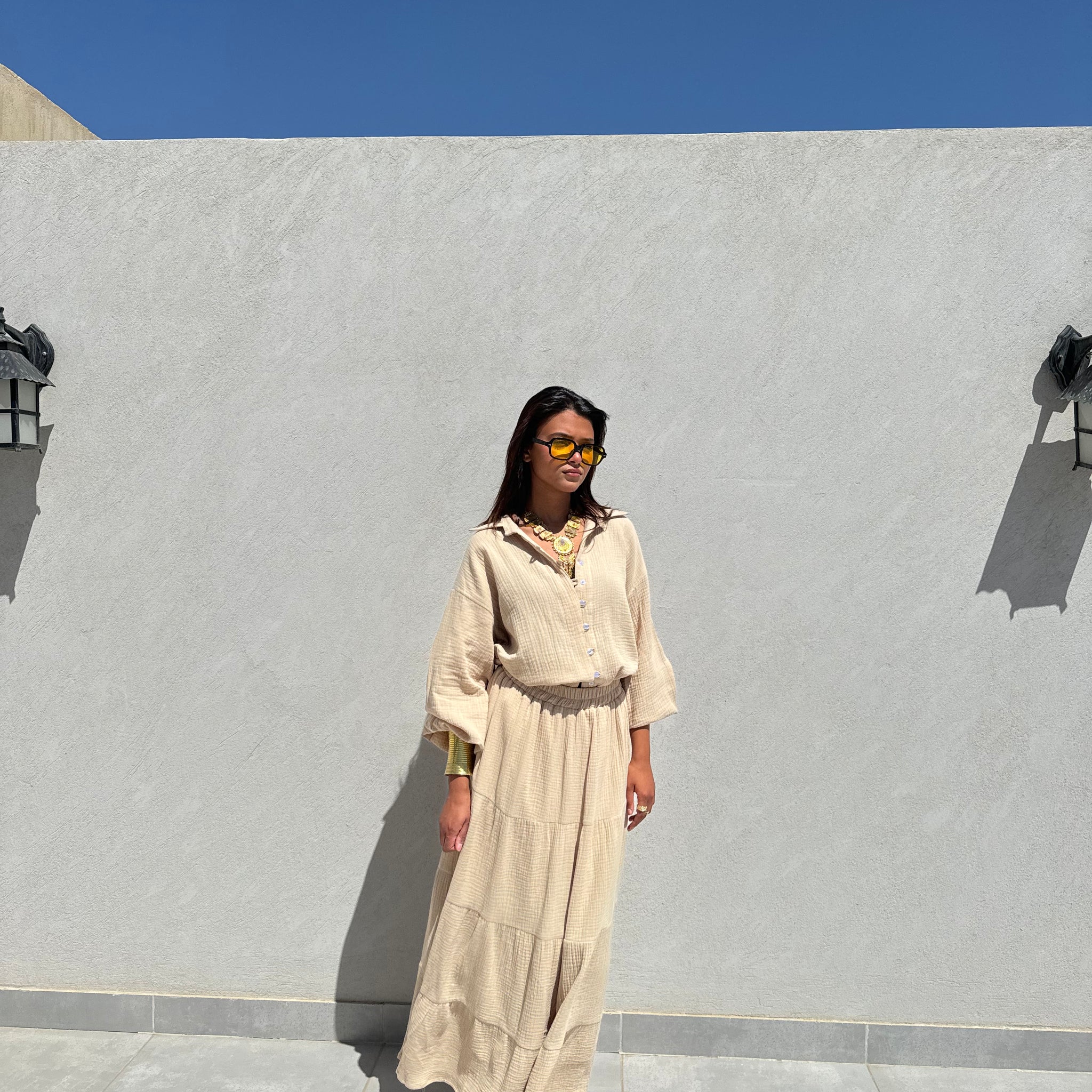 Gypsy skirt in beige
