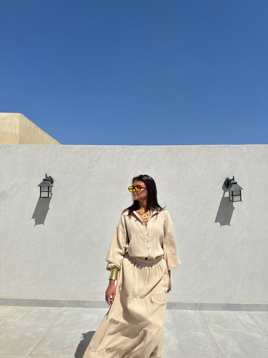 Gypsy blouse in beige