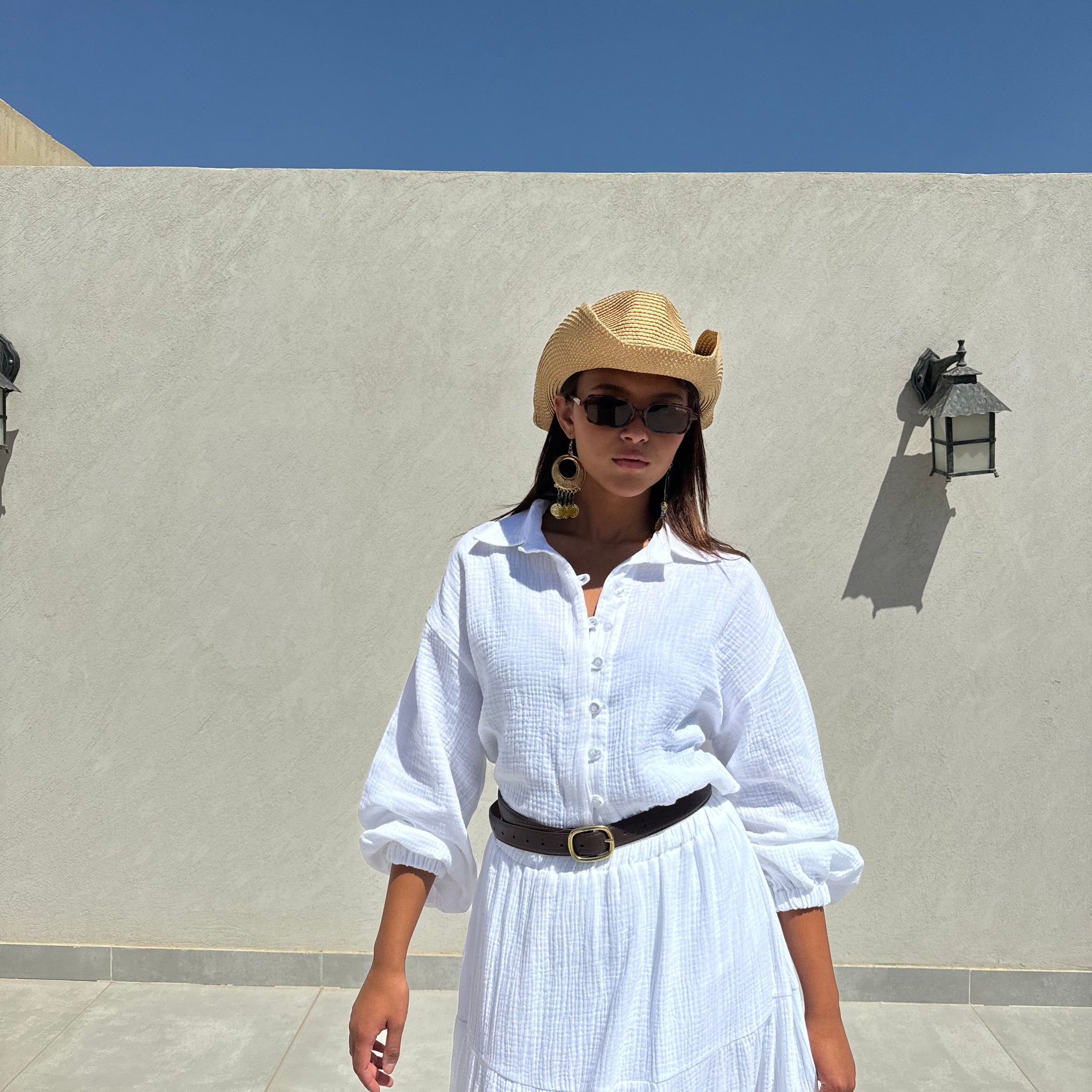 Gypsy blouse in white