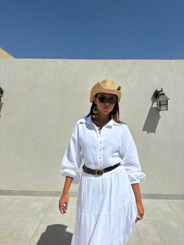 Gypsy blouse in white