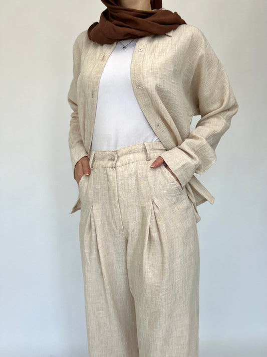 Horizon Beige Linen Set