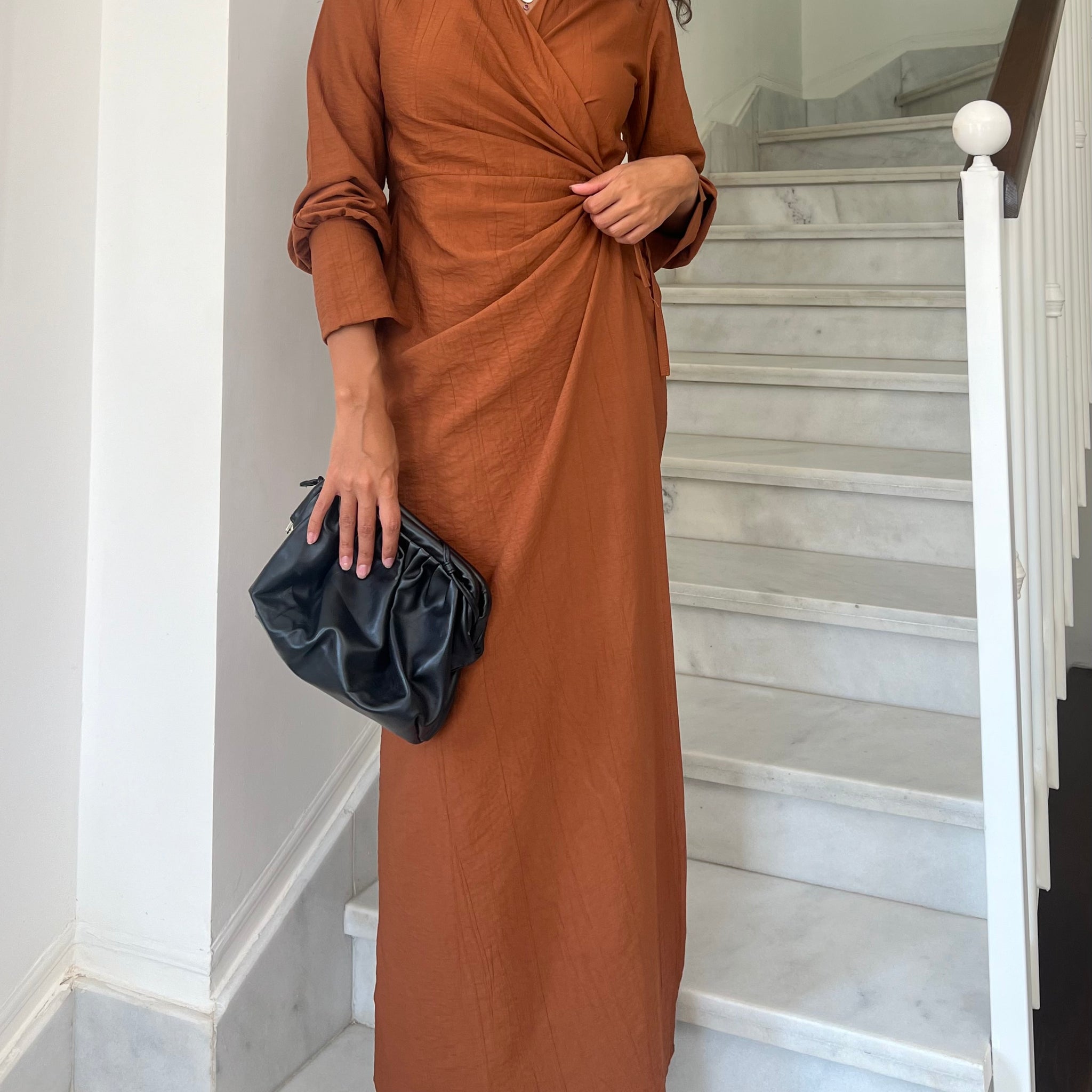 Eve Caramel Brown Dress