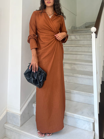 Eve Caramel Brown Dress