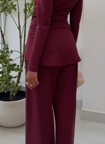Ora burgundy hip cover