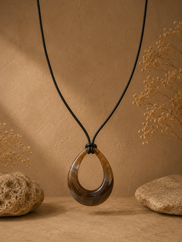 Mocha Teardrop Necklace