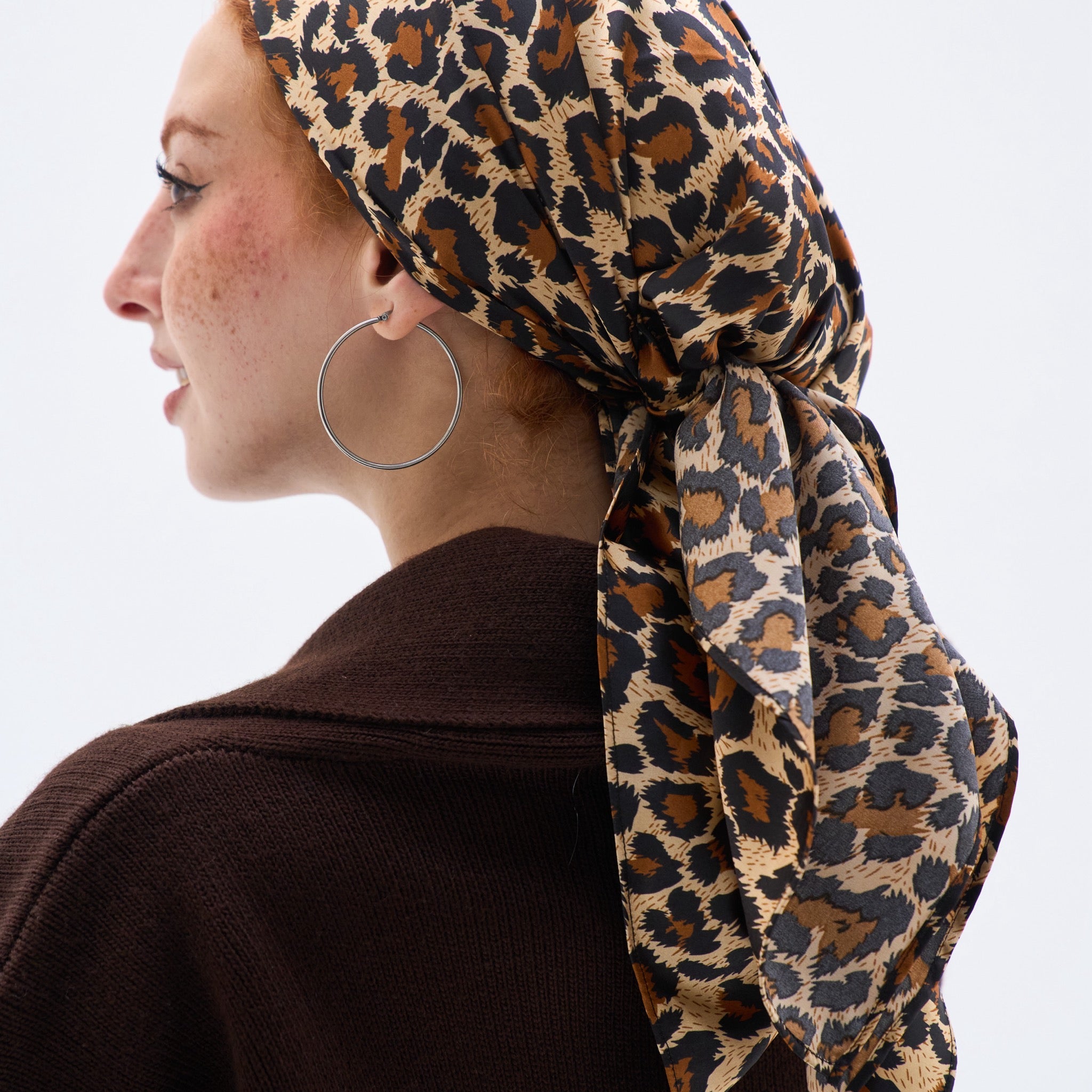 Leopard Satin Scarf (Pre-Order)