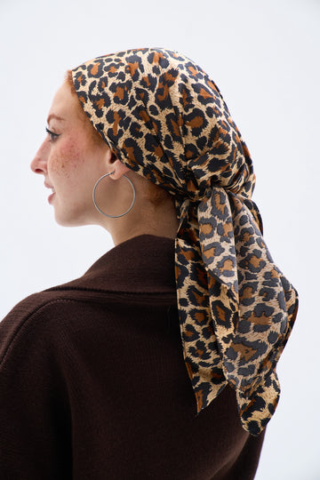 Leopard Satin Scarf (Pre-Order)