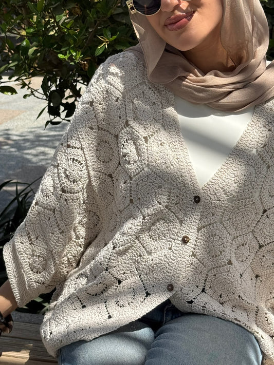 Seashells knitted cardigan