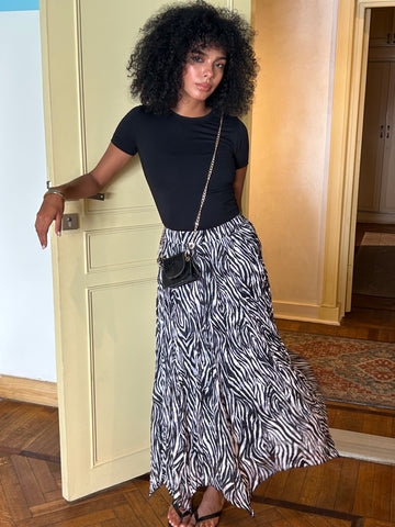 Zebra Flow Skirt