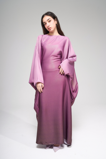 Butterfly Purple Ombre Abaya