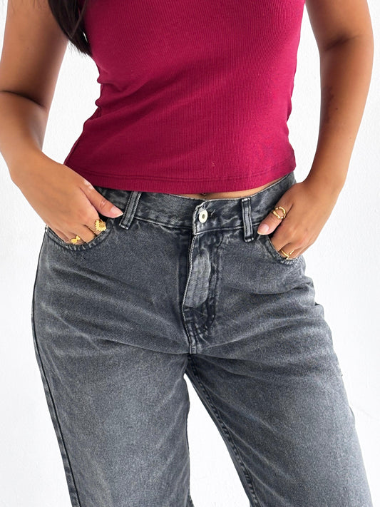Grey Flip Jeans