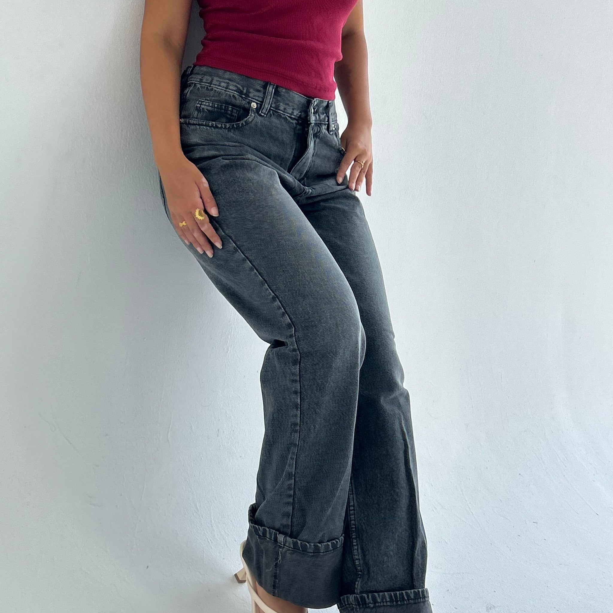 Grey Flip Jeans